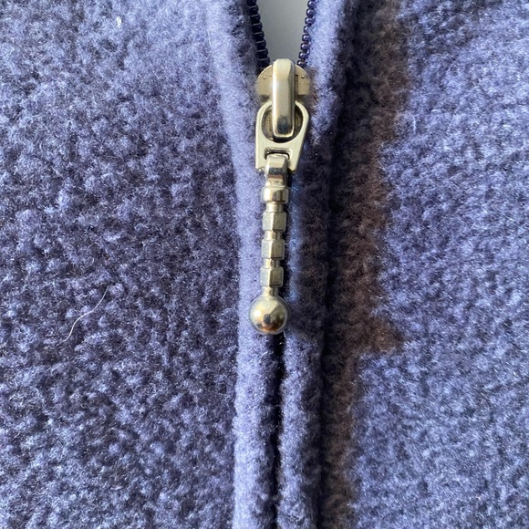 NWT Croft & Barrow Paisley Blue Embroidered Fleece, Sherpa Collar Zip Vest - Picture 6 of 15